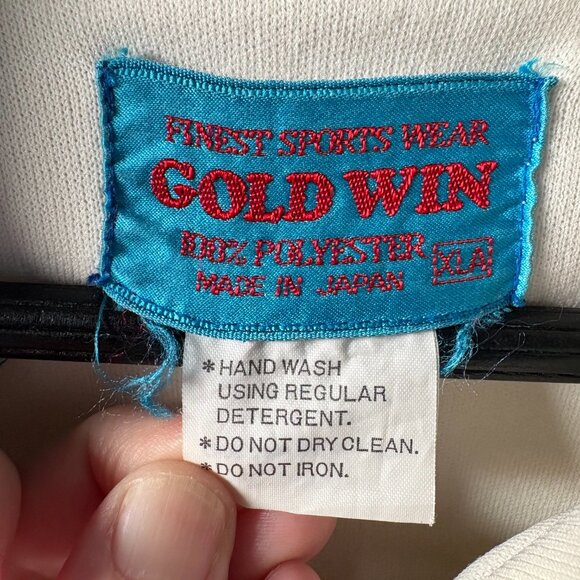 Vintage Goldwin off-white men's track jacket made in Japan Pebble Beach patch XL - Picture 4 of 5
